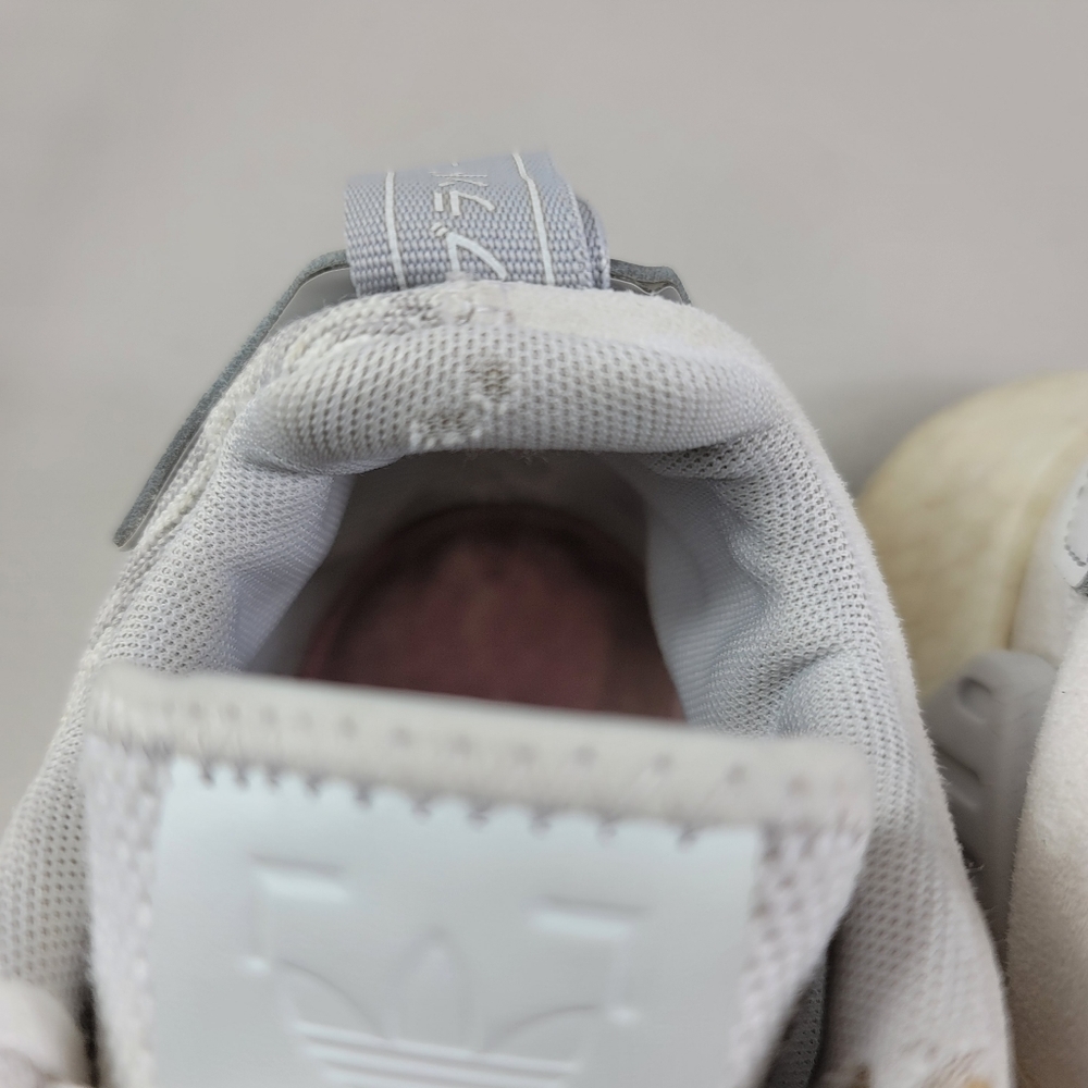 Adidas NMD R2 Flyknit Trainers Triple White Gray BY8691 Women Sneakers Shoes 7 - Picture 10 of 12